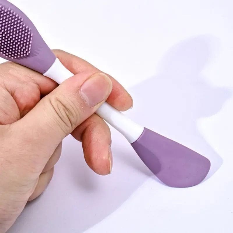 Double Head Silicon Facial Brush, Silicon Facial Massage Cleaning Brush, DIY Mud Film Scraper Facial Care Tool, Face Mask Clay Mask Applicator, Exfoliating Skin Care Home Makeup Tools Double Head Silicon Facial Brush, Silicon Facial Massage Cleaning Brush, DIY Mud Film Scraper Facial Care Tool, Face Mask Clay Mask Applicator, Exfoliating Skin Care Home Makeup Tools